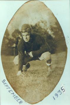 High School Football (Notice the Leather Helmet)